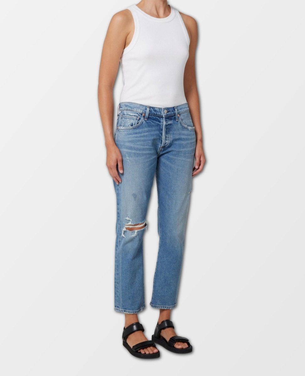 Emerson Slim Crop Boyfriend Meadow - miamidrugpossession