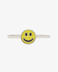 Enamel Happy Face Ring - PINK ARROWS