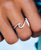 Enamel Wave Ring Rose Gold - clearpathherbicide