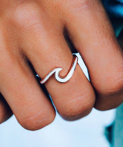 Enamel Wave Ring Rose Gold - clearpathherbicide