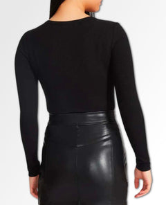 Erin Long Sleeve Bodysuit Black - clearpathherbicide