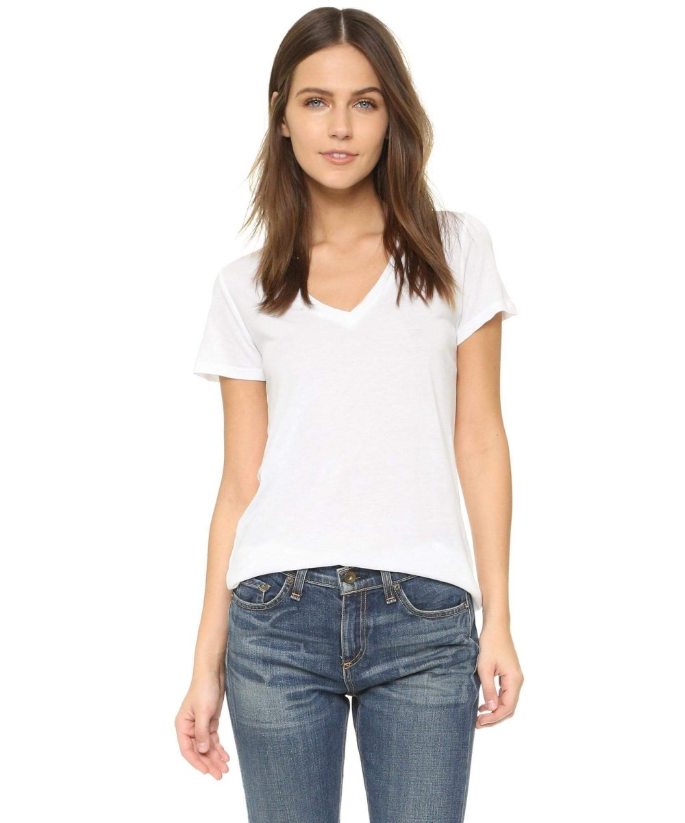 Essential White V - Neck T - Shirt - clearpathherbicide