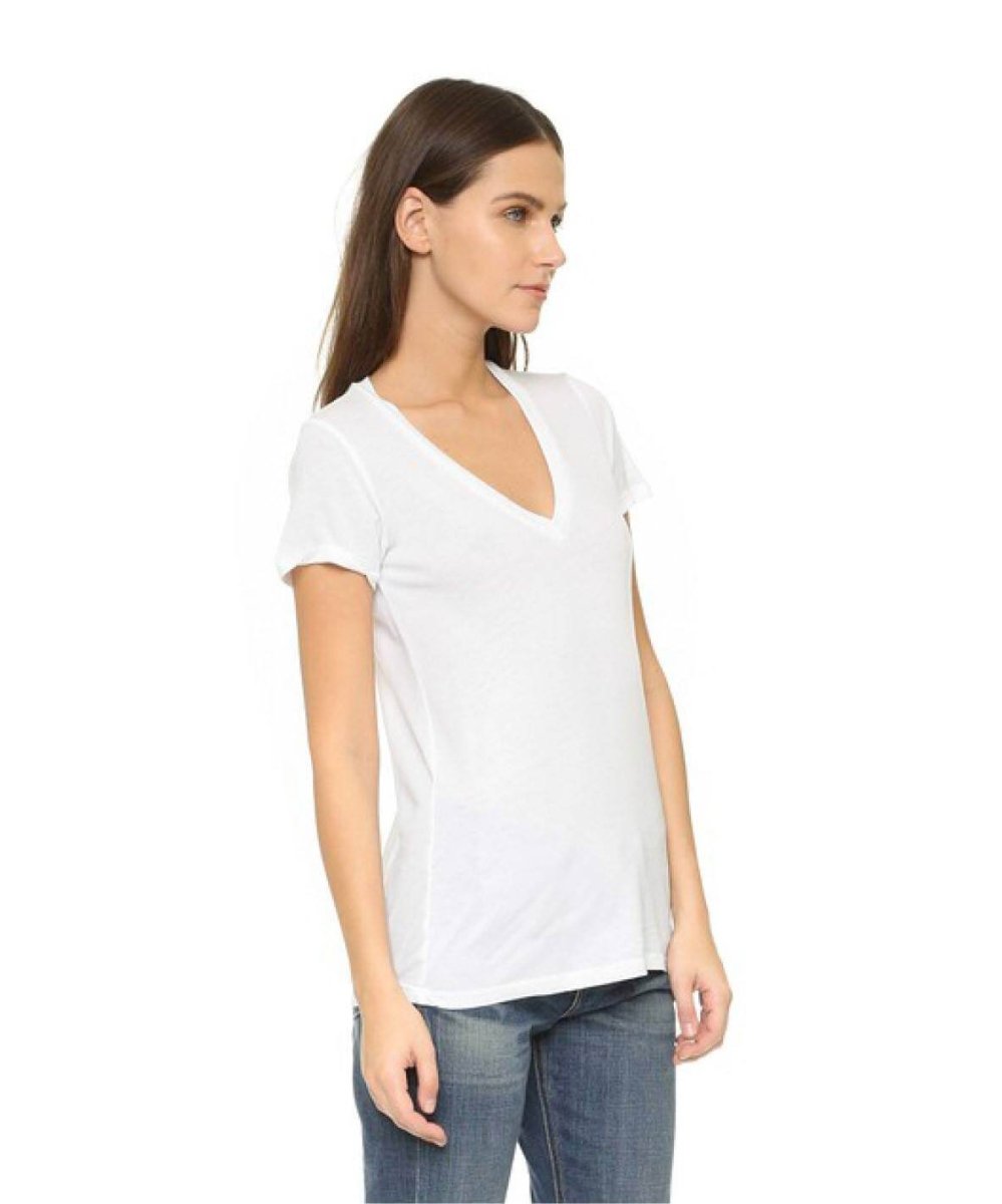 Essential White V - Neck T - Shirt - clearpathherbicide