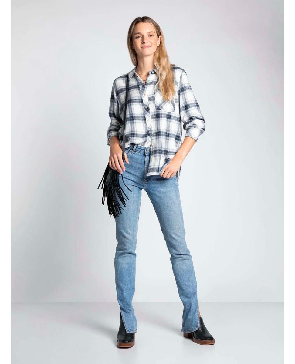 Essie Flannel Shirt Blue Combo - miamidrugpossession