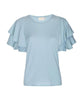 Etta Ruffle Sleeve Tee Blue Skies - clearpathherbicide