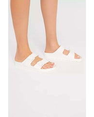 Eva Arizona Sandals White - PINK ARROWS