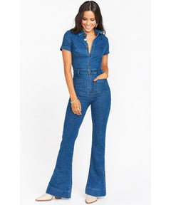 Everhart Jumpsuit Lunar Blue - PINK ARROWS