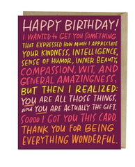 Everything Wonderful Birthday Card - PINK ARROWS