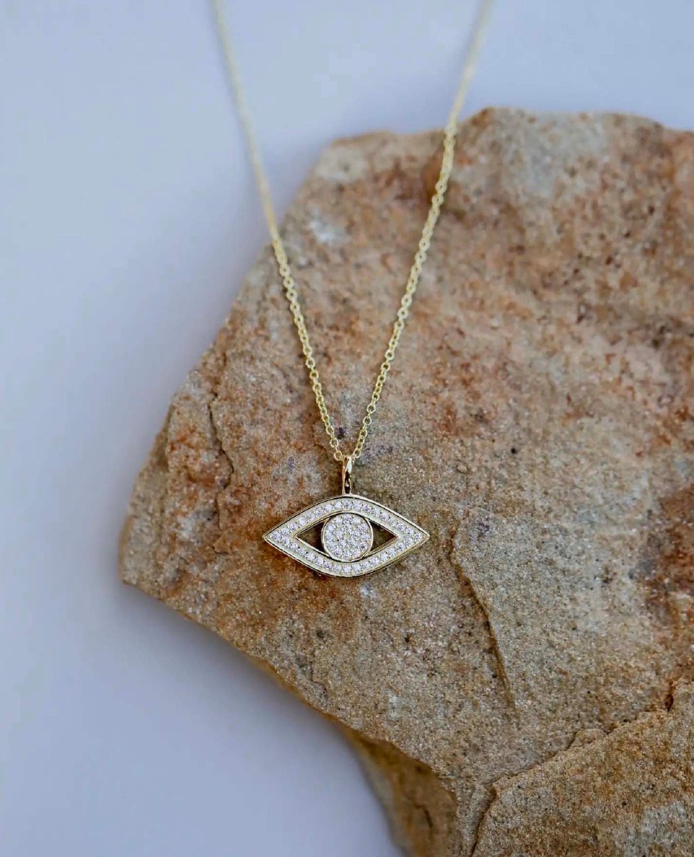 Evil Eye Pave Necklace - clearpathherbicide