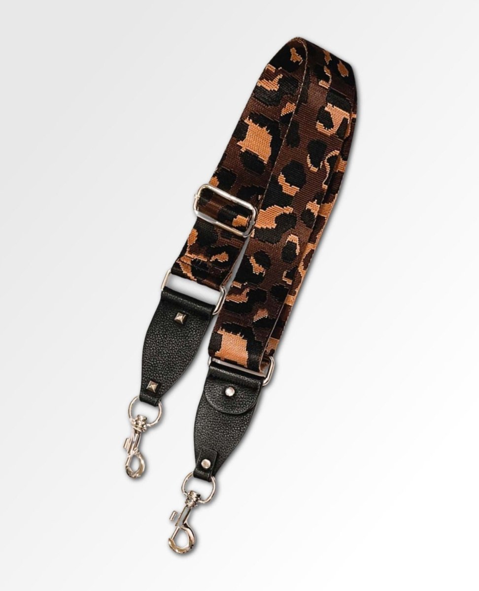 Fabric Handbag Strap Brown - miamidrugpossession