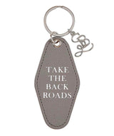 Face To Face Leather Motel Key Tag - Take The Back Roads - clearpathherbicide