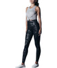 Faux Leather Leggings, Matte Black Camo - miamidrugpossession