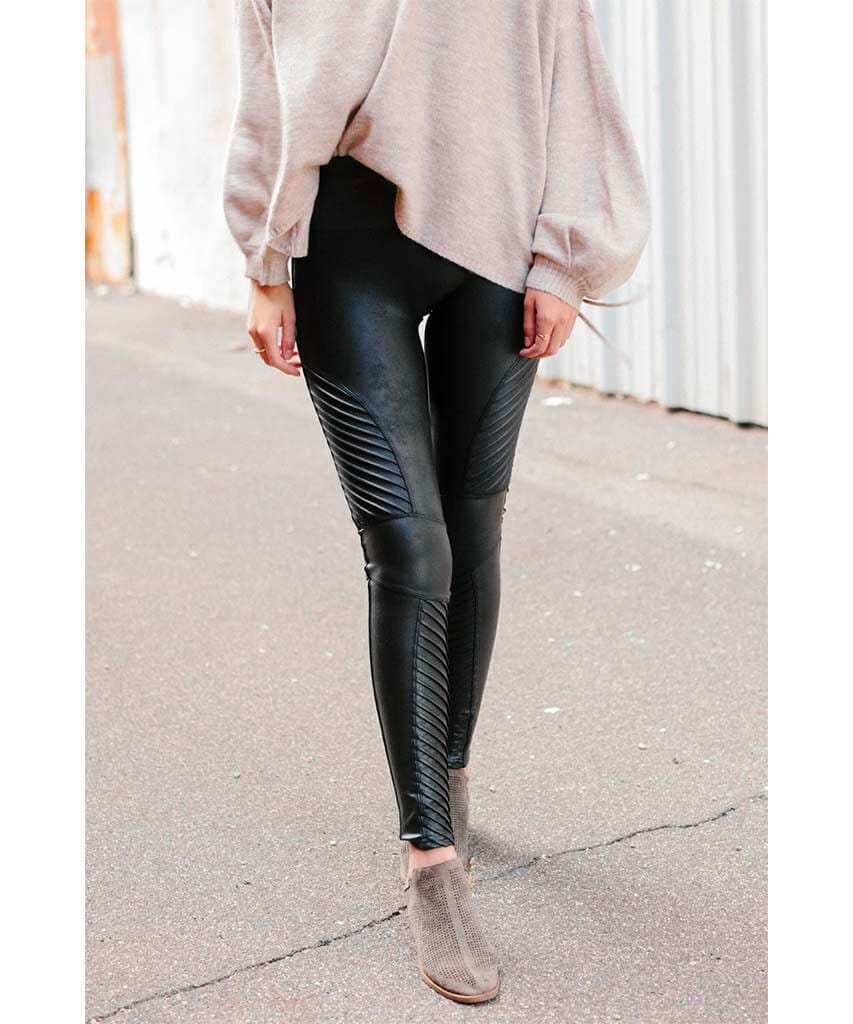 Faux Leather Moto Leggings - BESTSELLER! - miamidrugpossession