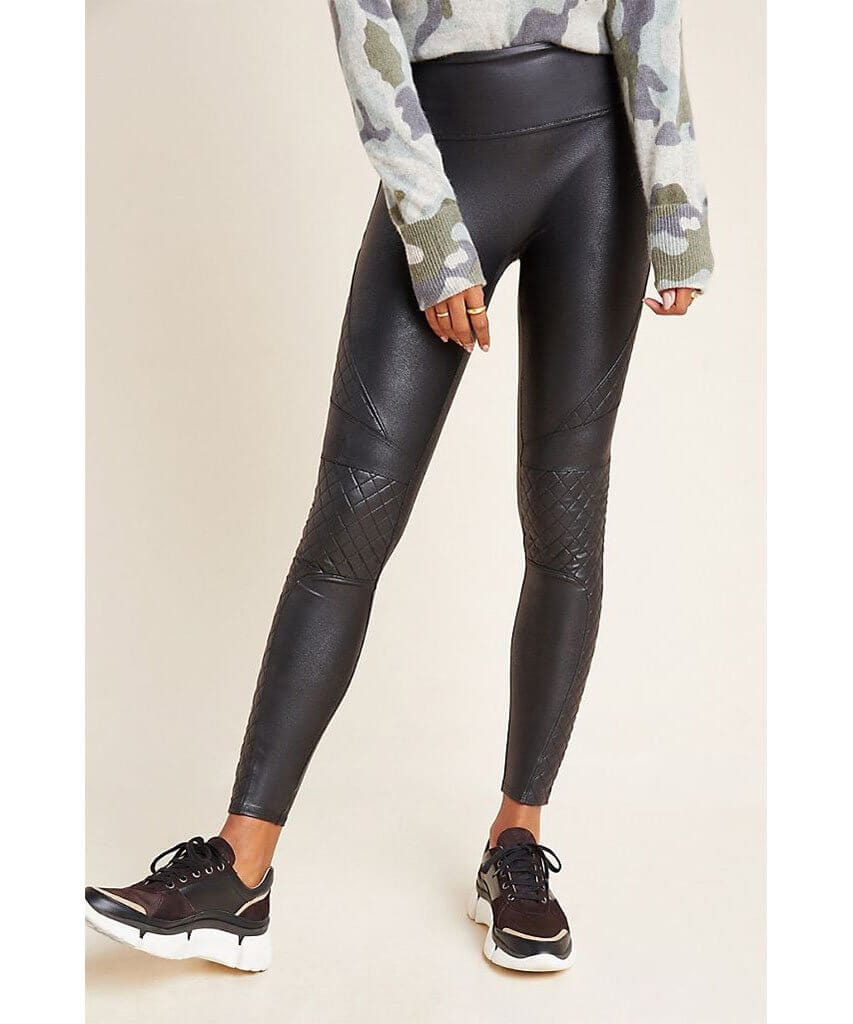 Faux Leather Quilted Legging Black - clearpathherbicide