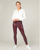 Faux Patent Leather Leggings Ruby - PINK ARROWS