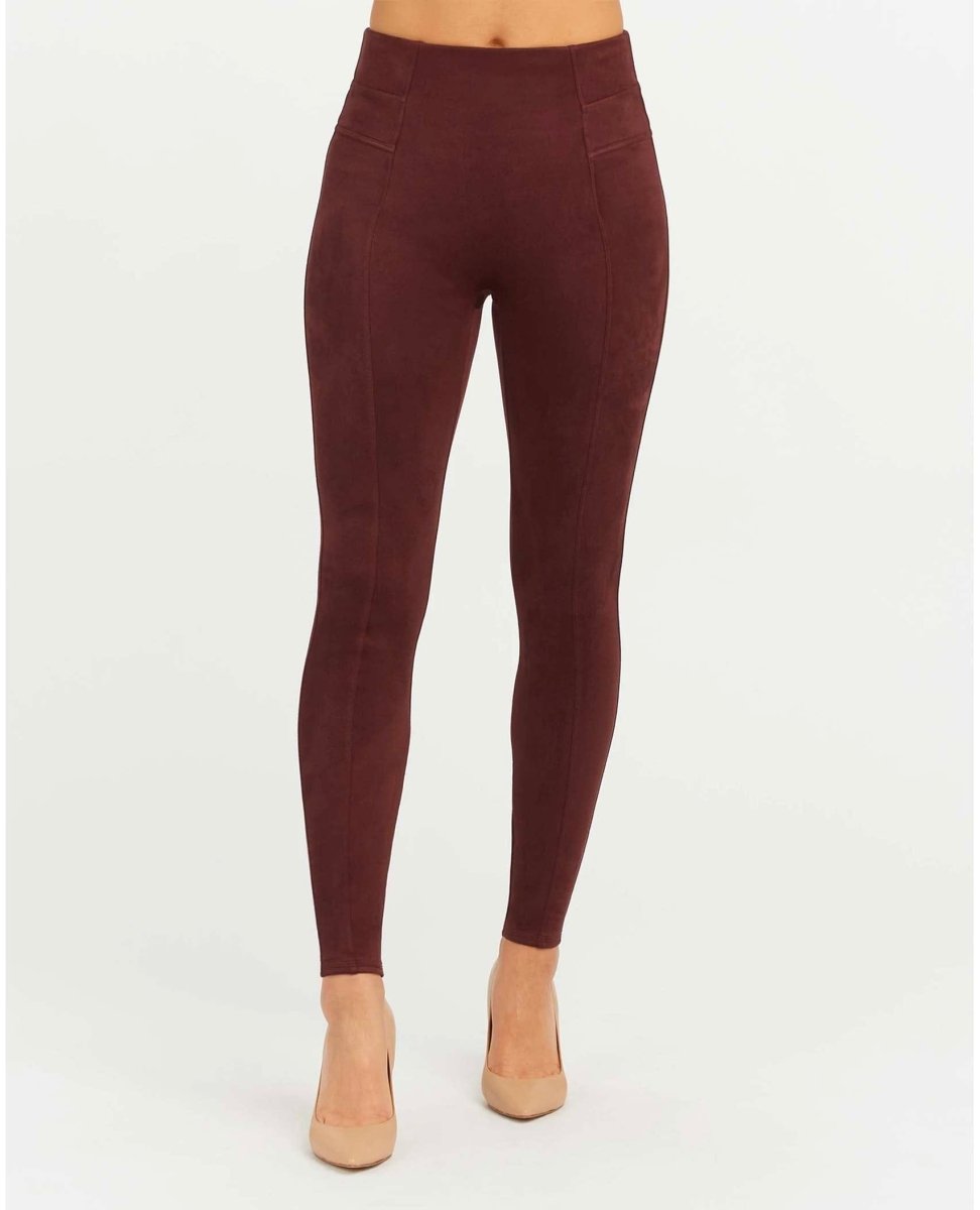 Faux Suede Leggings Merlot - clearpathherbicide