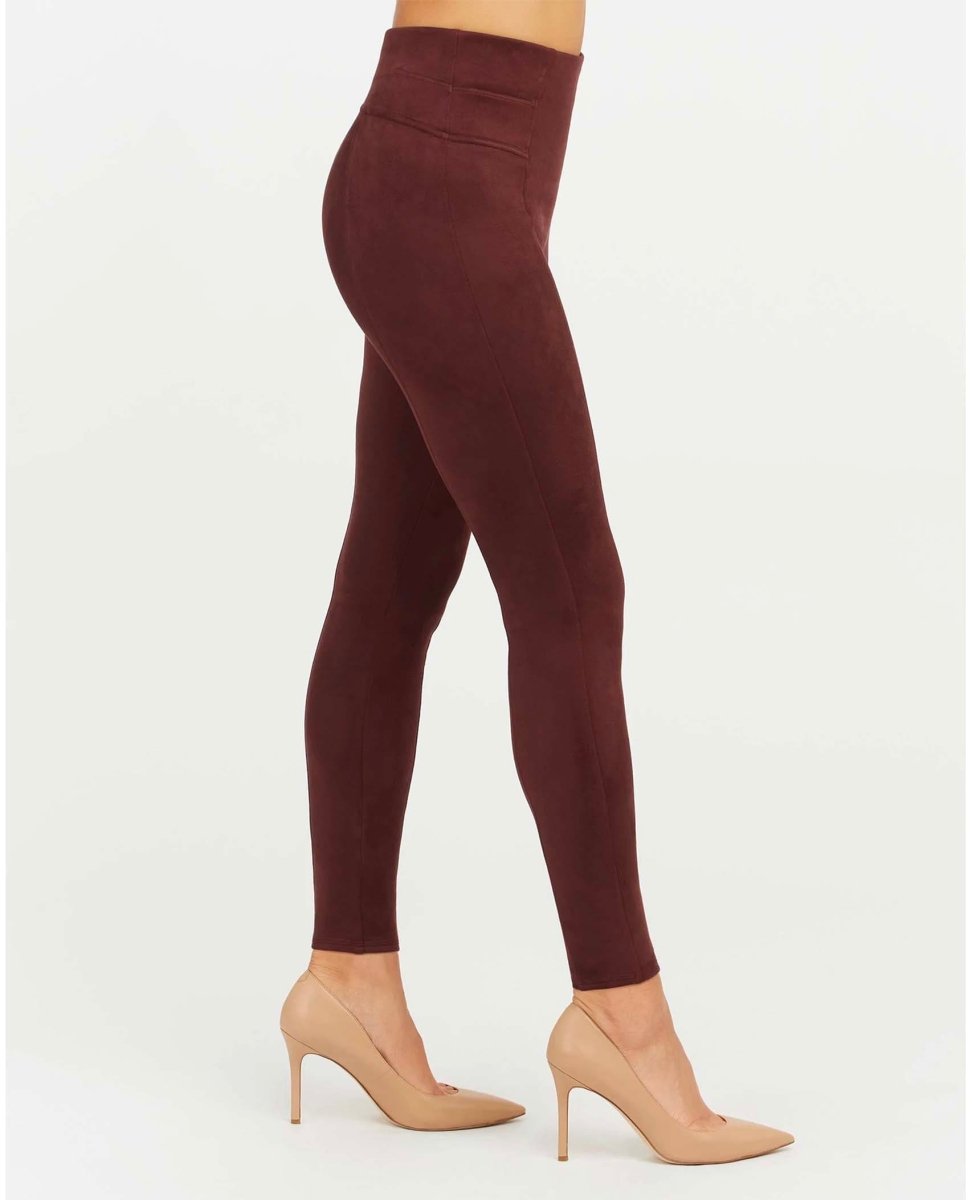 Faux Suede Leggings Merlot - clearpathherbicide