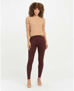 Faux Suede Leggings Merlot - miamidrugpossession