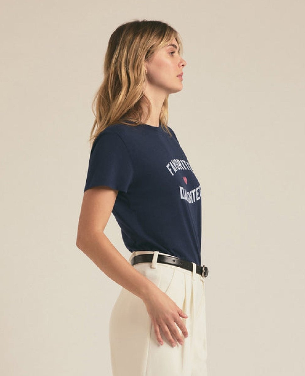 Favorite Daughter Tee Navy - PINK ARROWS