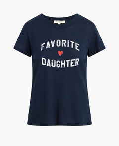 Favorite Daughter Tee Navy - PINK ARROWS