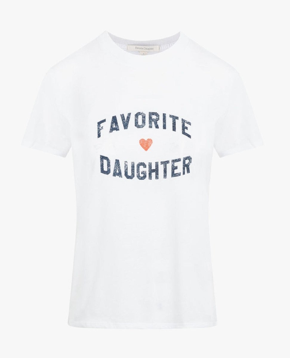 Favorite Daughter Tee White - PINK ARROWS