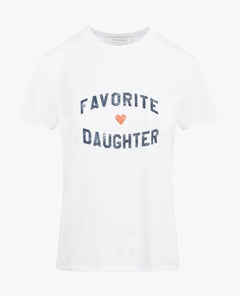 Favorite Daughter Tee White - PINK ARROWS