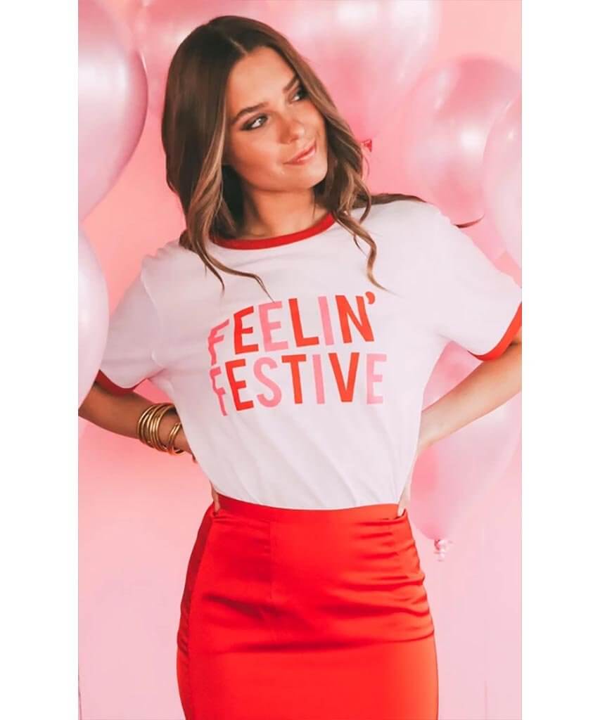 Feelin' Festive Ringer Tee - clearpathherbicide