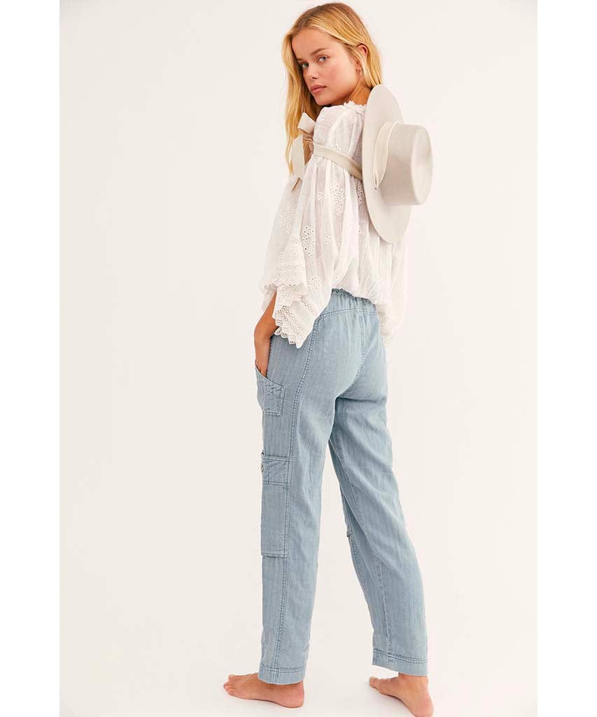 Feelin' Good Utility Pull On Pant Sea Spray - miamidrugpossession