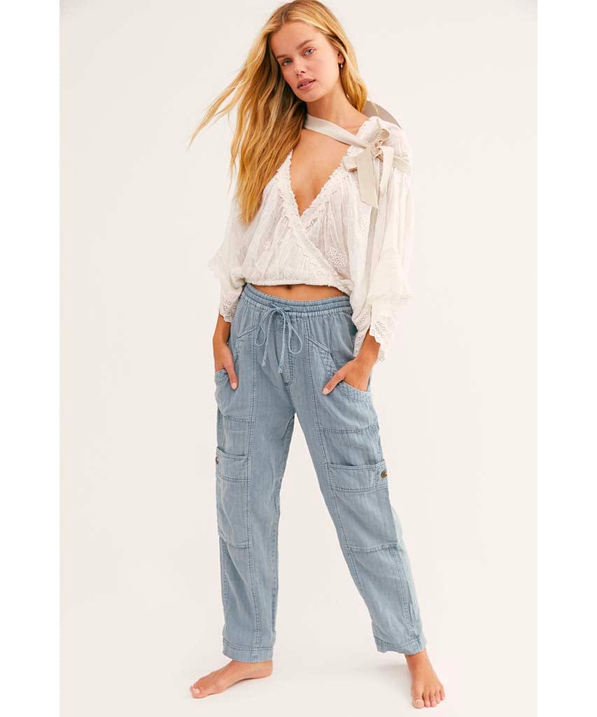 Feelin' Good Utility Pull On Pant Sea Spray - miamidrugpossession