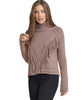 Felicia Fringe Sweater, Almond Knit - miamidrugpossession