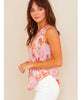 Fiesta Floral Sleevless Top - PINK ARROWS