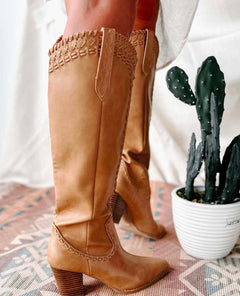 Finley Tall Taupe Boot - miamidrugpossession