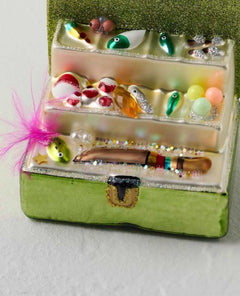 Fishing Tackle Box Ornament - PINK ARROWS