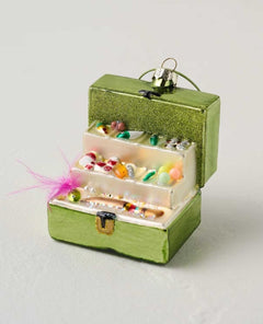 Fishing Tackle Box Ornament - PINK ARROWS