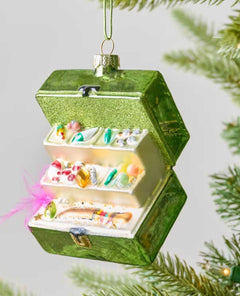 Fishing Tackle Box Ornament - PINK ARROWS