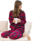 Flannel PJ Set, Scarlet Navy White - clearpathherbicide