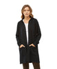 Fleece Hooded Cardigan, Black - clearpathherbicide