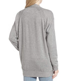 Fleece Open Front Pocket Cardigan Grey - miamidrugpossession