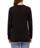 Fleece Twist Front Sweatshirt Black - miamidrugpossession