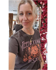 Fleetwood Mac Floral Tour Tee Black - PINK ARROWS