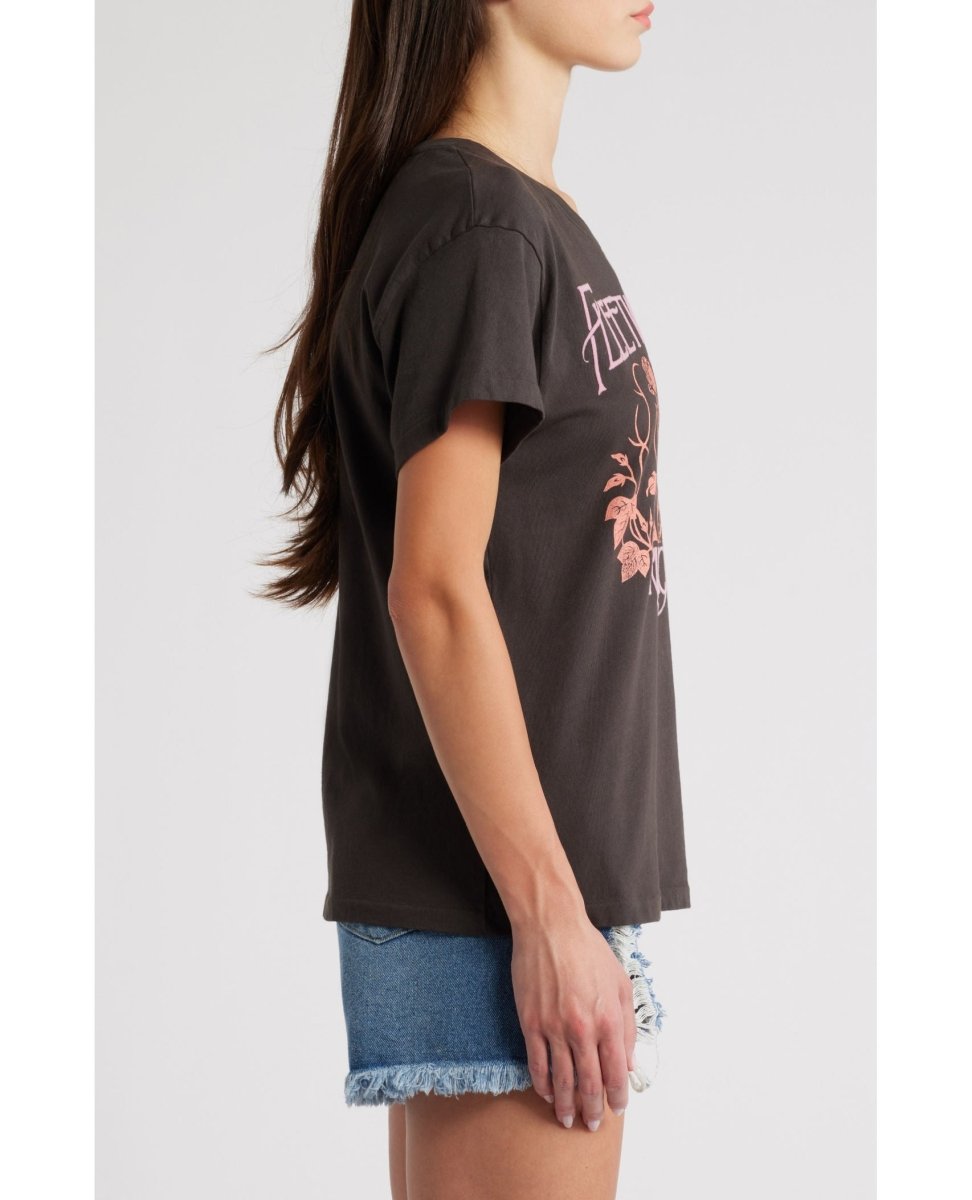 Fleetwood Mac Floral Tour Tee Black - miamidrugpossession