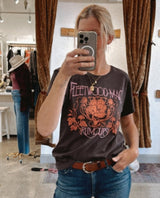 Fleetwood Mac Floral Tour Tee Black - miamidrugpossession