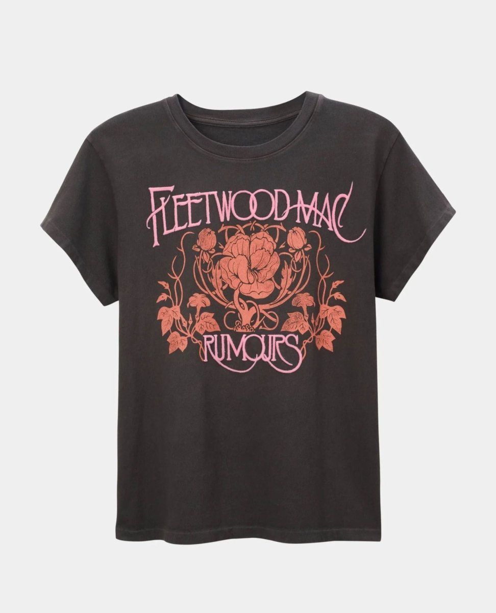 Fleetwood Mac Floral Tour Tee Black - PINK ARROWS