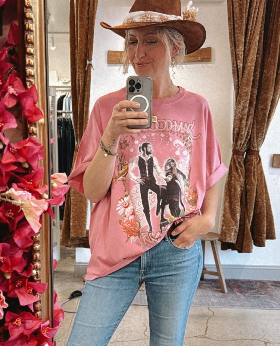 Fleetwood Mac Rumours One Size Tee Pink - PINK ARROWS