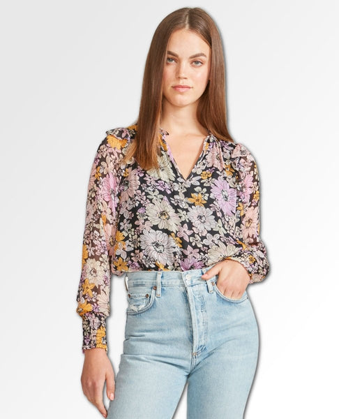 Floral Me Not Top Black Combo - miamidrugpossession