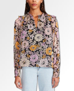 Floral Me Not Top Black Combo - miamidrugpossession