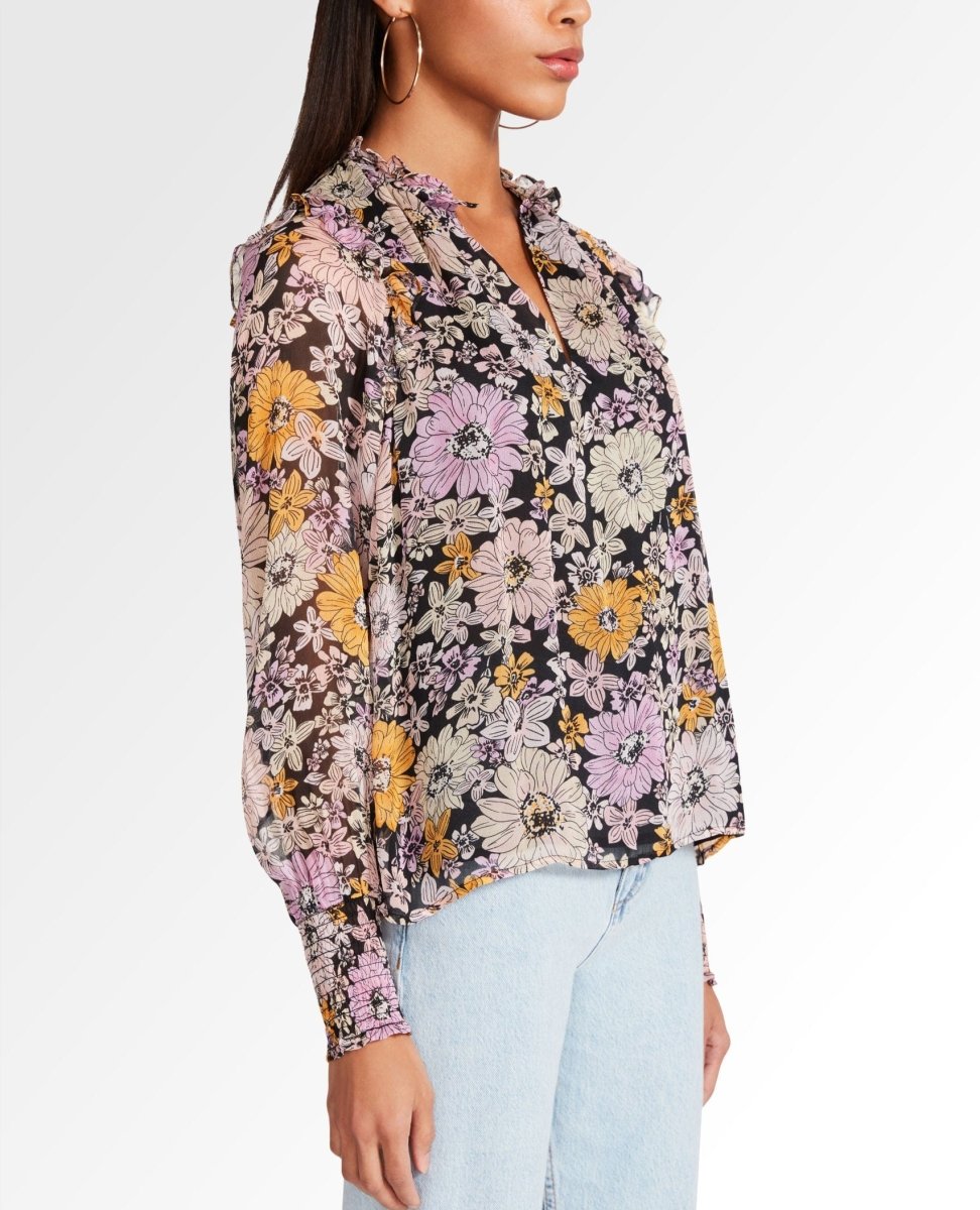 Floral Me Not Top Black Combo - miamidrugpossession