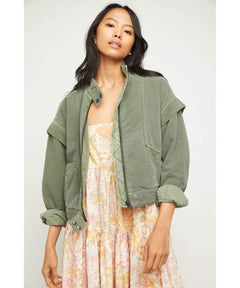 Florence Bomber Jacket Olive Smoke - miamidrugpossession