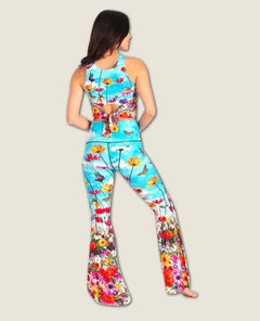 Flower Bomb Printed Bell Bottoms - clearpathherbicide