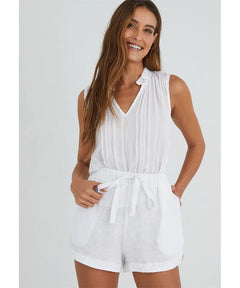 Flowy Dolphin Short White - miamidrugpossession